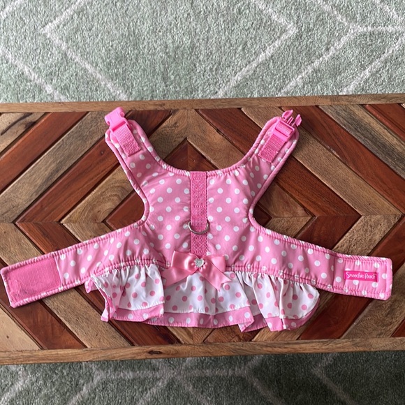 petco Other - Pink pet harness dog & cat size S small adjustable & bow polka dot dress clothes